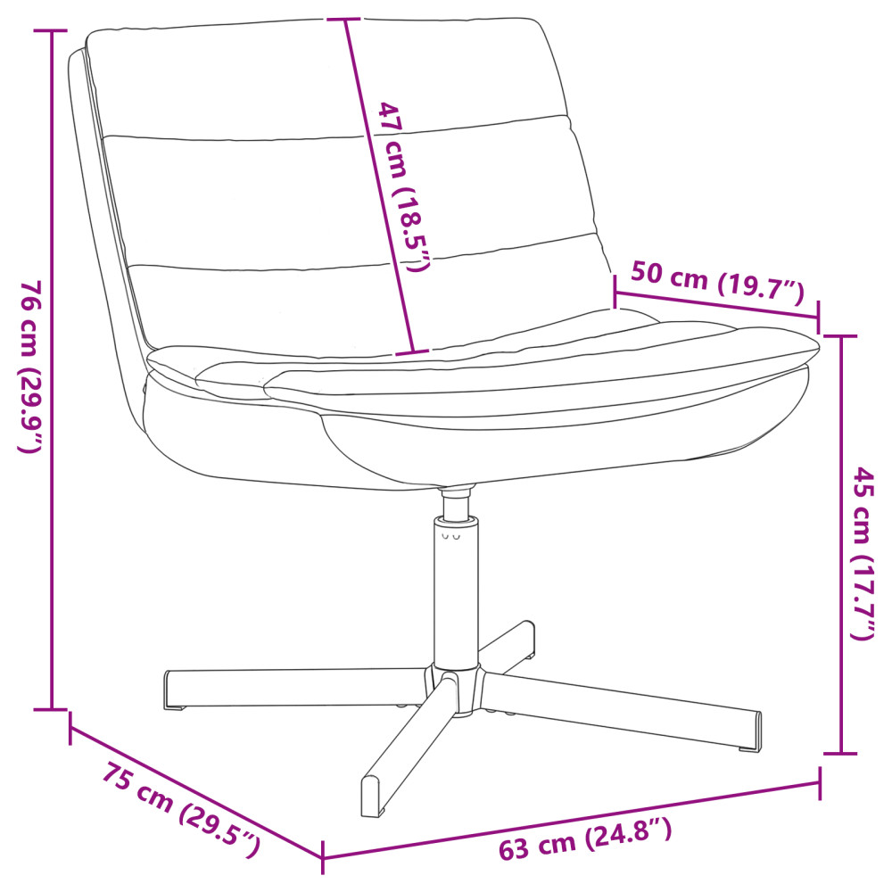 Produktbild för Skrivstol Vinröd 63 x 75 x 76 cm Konstläder