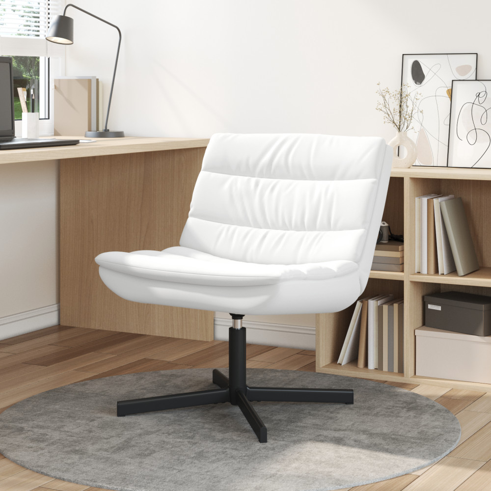 Produktbild för Skrivstol Vit 63 x 75 x 76 cm PU