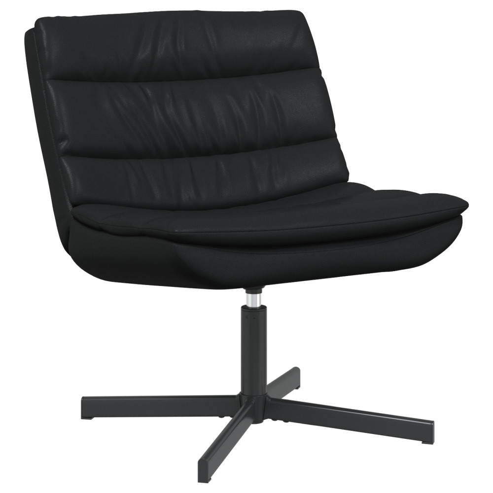 Produktbild för Skrivstol Svart 63 x 75 x 76 cm Glansig PU