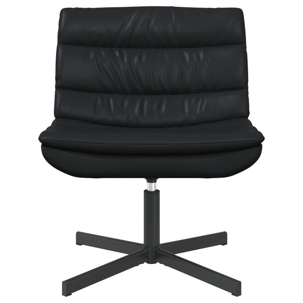 Produktbild för Skrivstol Svart 63 x 75 x 76 cm Glansig PU
