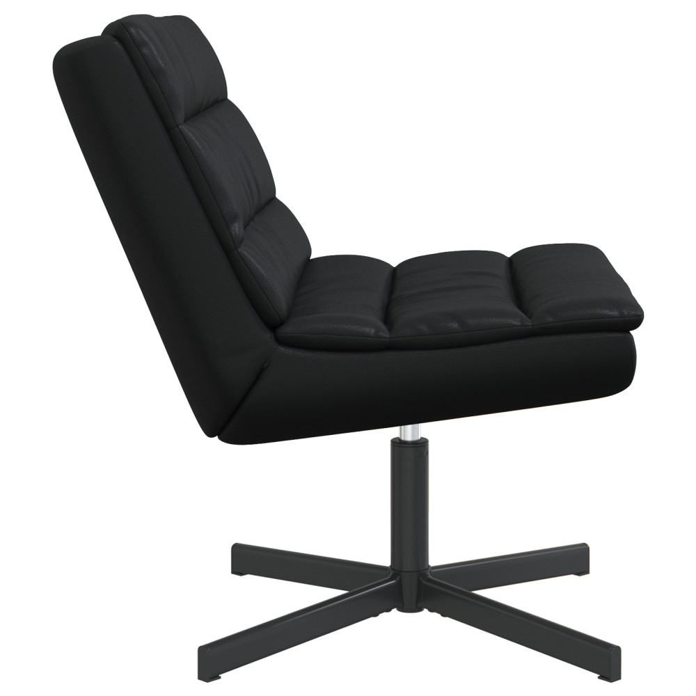 Produktbild för Skrivstol Svart 63 x 75 x 76 cm Glansig PU
