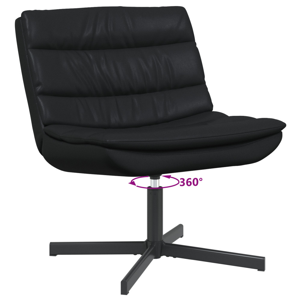 Produktbild för Skrivstol Svart 63 x 75 x 76 cm Glansig PU