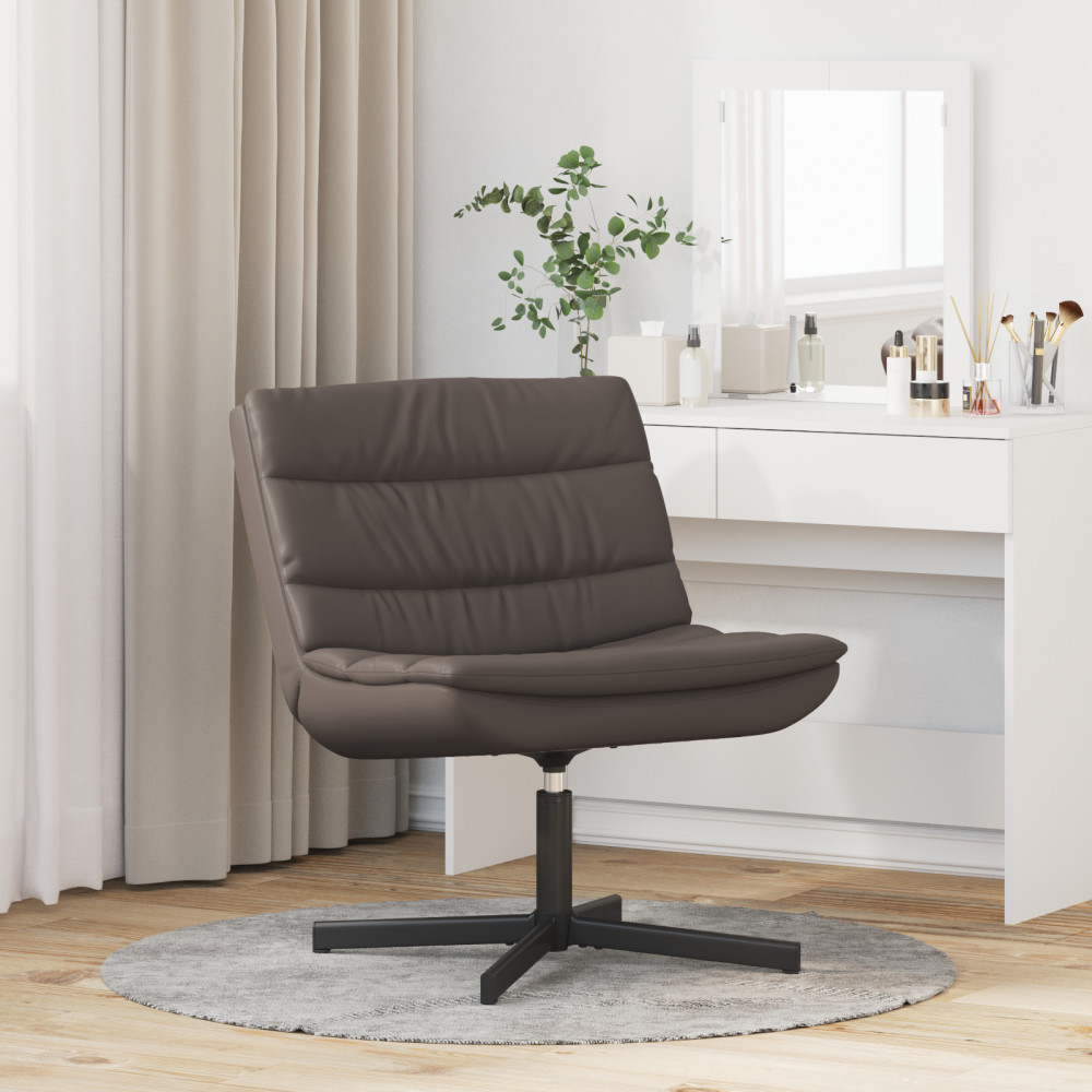 Produktbild för Skrivstol Brun 63 x 75 x 76 cm Glansig PU