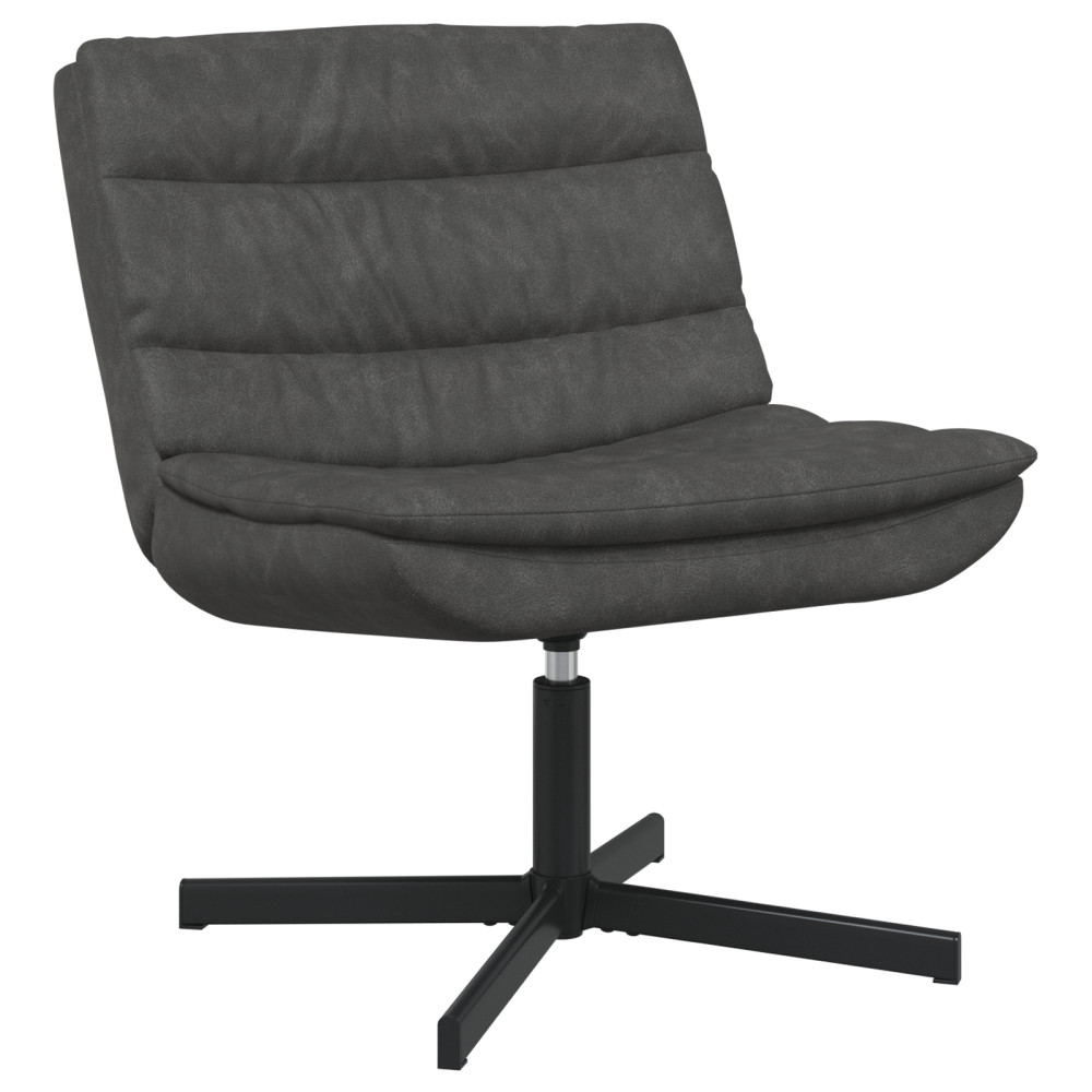 Produktbild för Skrivstol Svart 63 x 75 x 76 cm Antik PU