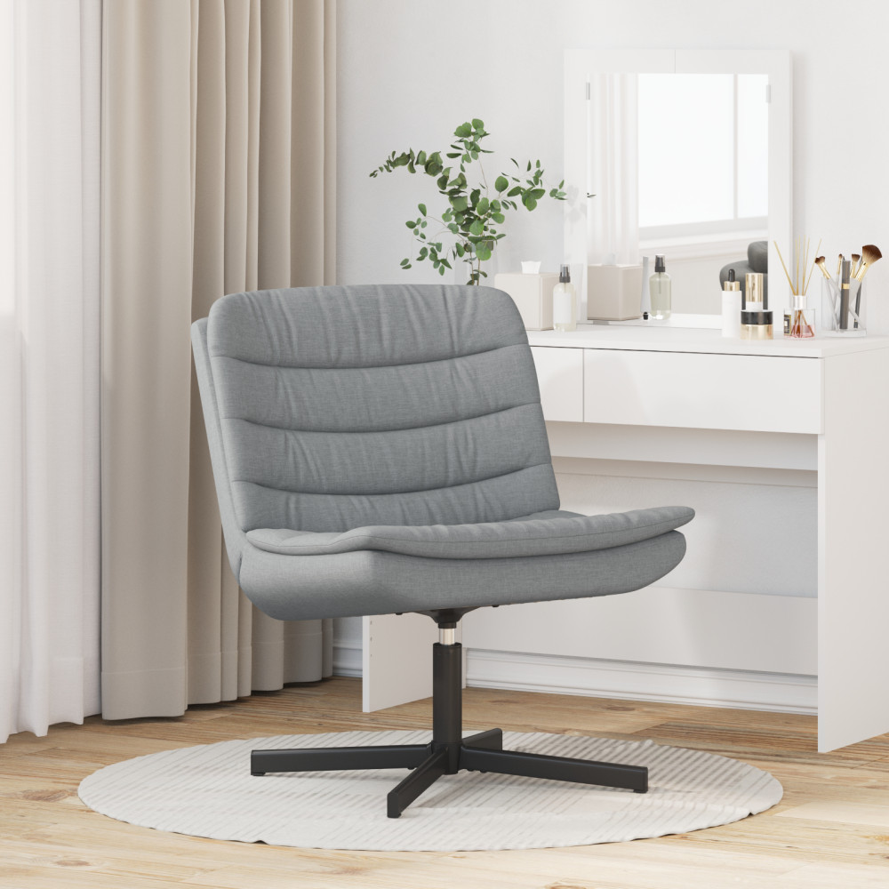 Produktbild för Skrivstol Ljusgrå 63 x 75 x 76 cm tyg