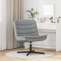 Produktbild för Skrivstol Ljusgrå 63 x 75 x 76 cm tyg