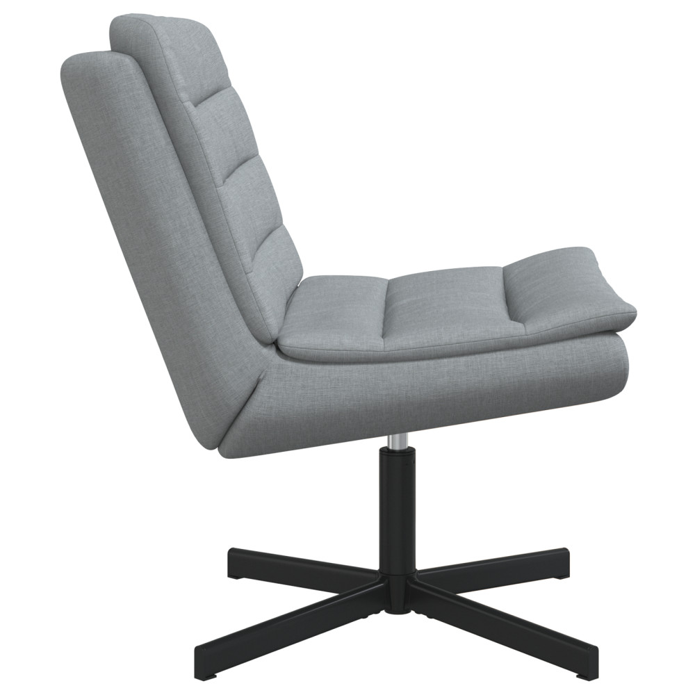 Produktbild för Skrivstol Ljusgrå 63 x 75 x 76 cm tyg