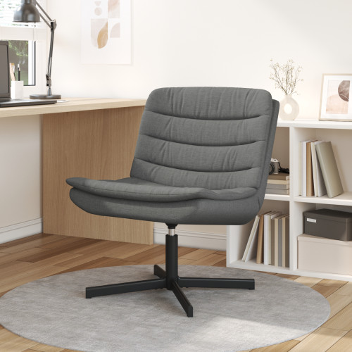 vidaXL Skrivstol Mörkgrå 63 x 75 x 76 cm tyg