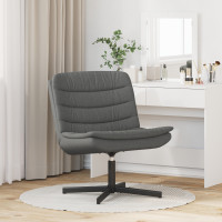 Produktbild för Skrivstol Mörkgrå 63 x 75 x 76 cm tyg
