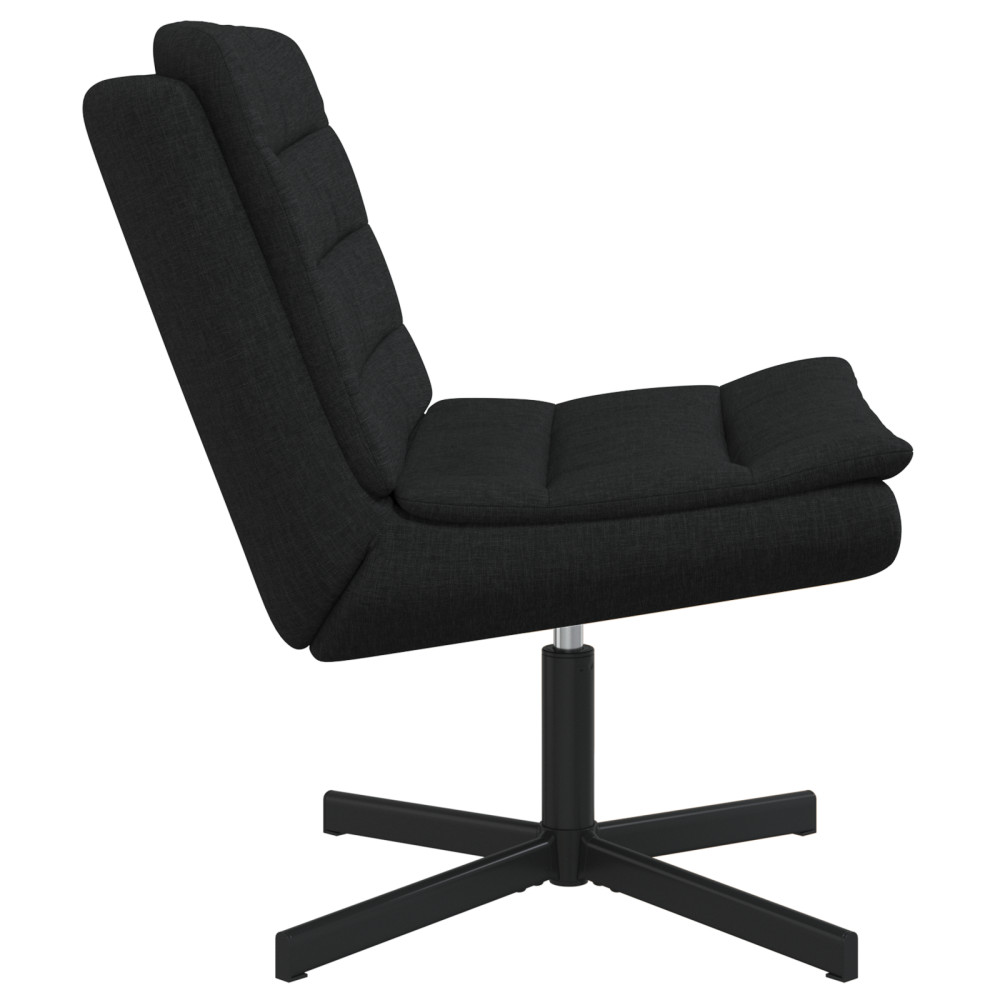 Produktbild för Skrivstol Svart 63 x 75 x 76 cm tyg