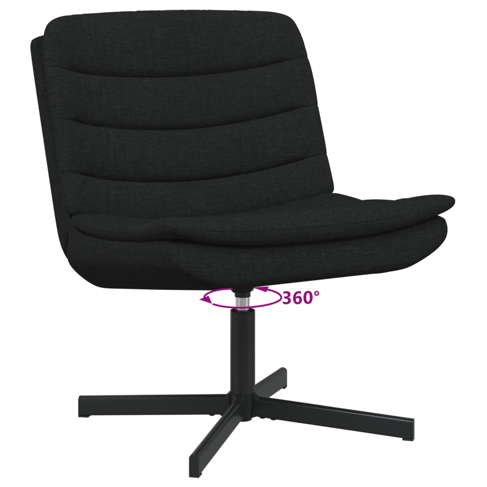 Produktbild för Skrivstol Svart 63 x 75 x 76 cm tyg