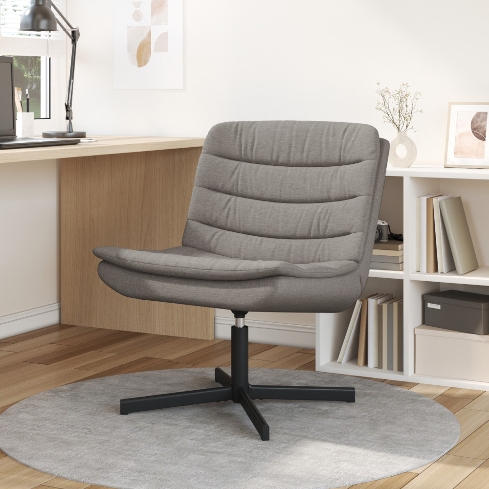 Produktbild för Skrivstol Taupe 63 x 75 x 76 cm tyg