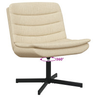 Produktbild för Skrivstol Kräm 63 x 75 x 76 cm tyg