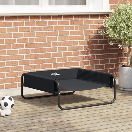 vidaXL Hundsäng Svart 75 x 75 x 30 cm Stål