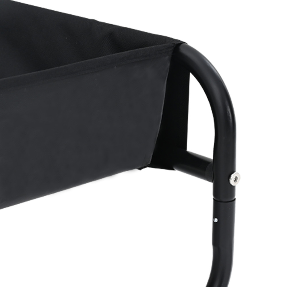 Produktbild för Hundsäng Svart 75 x 75 x 30 cm Stål