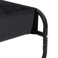 Produktbild för Hundsäng Svart 75 x 75 x 30 cm Stål