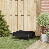 Produktbild för Hundsäng Svart 75 x 75 x 30 cm Stål