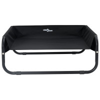 Produktbild för Hundsäng Svart 75 x 75 x 30 cm Stål