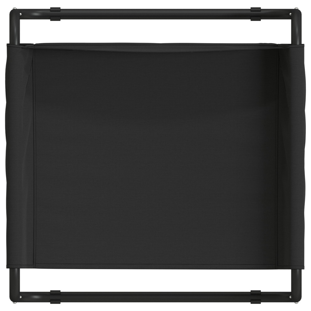 Produktbild för Hundsäng Svart 75 x 75 x 30 cm Stål