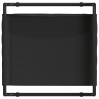 Produktbild för Hundsäng Svart 75 x 75 x 30 cm Stål