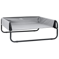 Produktbild för Hundsäng Ljusgrå 57 x 57 x 24 cm Stål