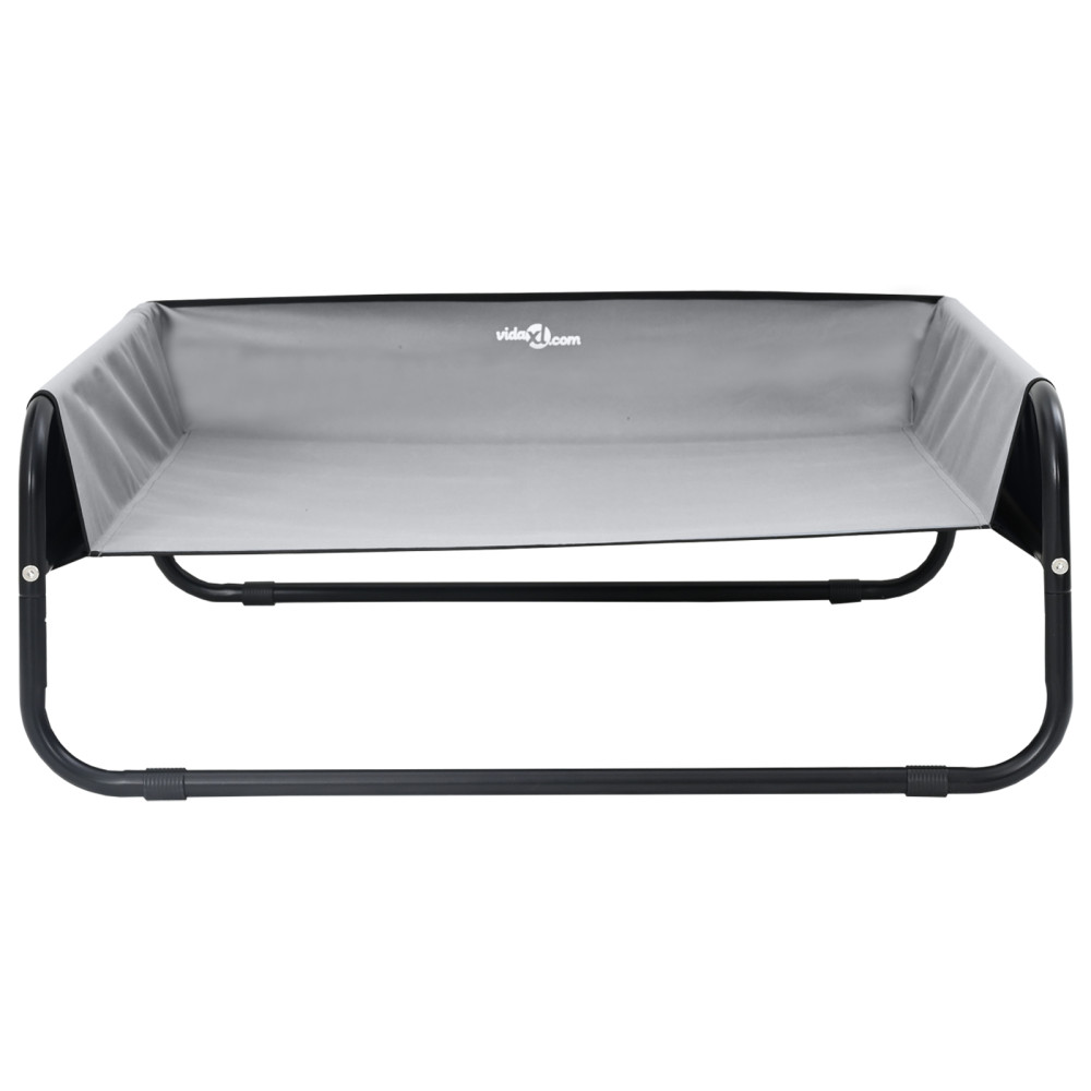 Produktbild för Hundsäng Ljusgrå 57 x 57 x 24 cm Stål