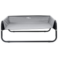Produktbild för Hundsäng Ljusgrå 57 x 57 x 24 cm Stål