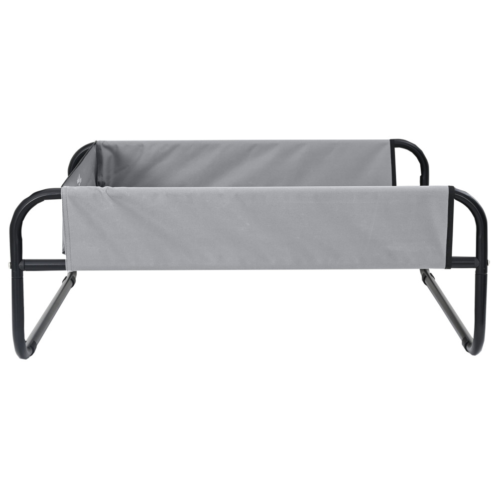Produktbild för Hundsäng Ljusgrå 57 x 57 x 24 cm Stål