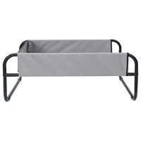 Produktbild för Hundsäng Ljusgrå 57 x 57 x 24 cm Stål