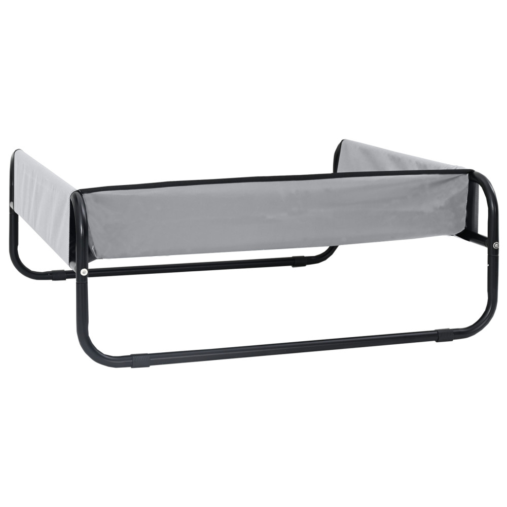 Produktbild för Hundsäng Ljusgrå 57 x 57 x 24 cm Stål