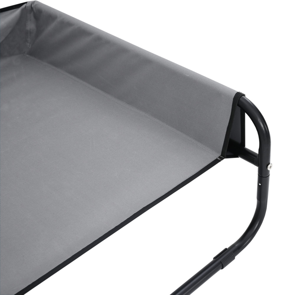 Produktbild för Hundsäng Ljusgrå 57 x 57 x 24 cm Stål