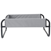 Produktbild för Hundsäng Ljusgrå 85 x 85 x 33 cm Stål