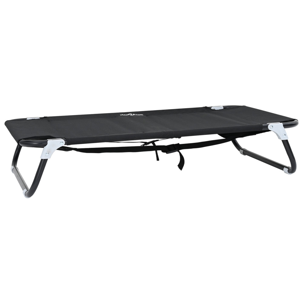 Produktbild för Hundsäng Svart 90 x 55 x 18 cm Stål