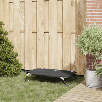 Produktbild för Hundsäng Svart 90 x 55 x 18 cm Stål