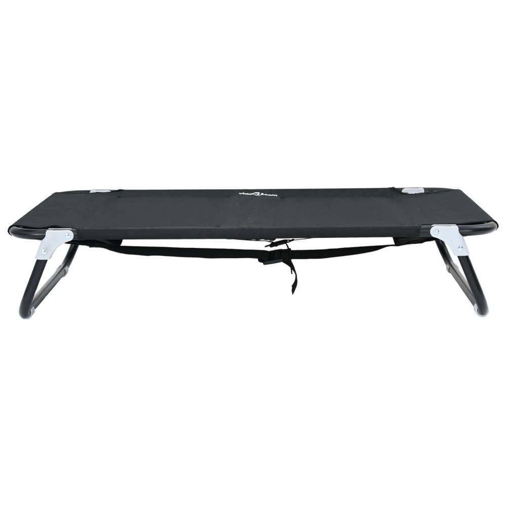 Produktbild för Hundsäng Svart 90 x 55 x 18 cm Stål