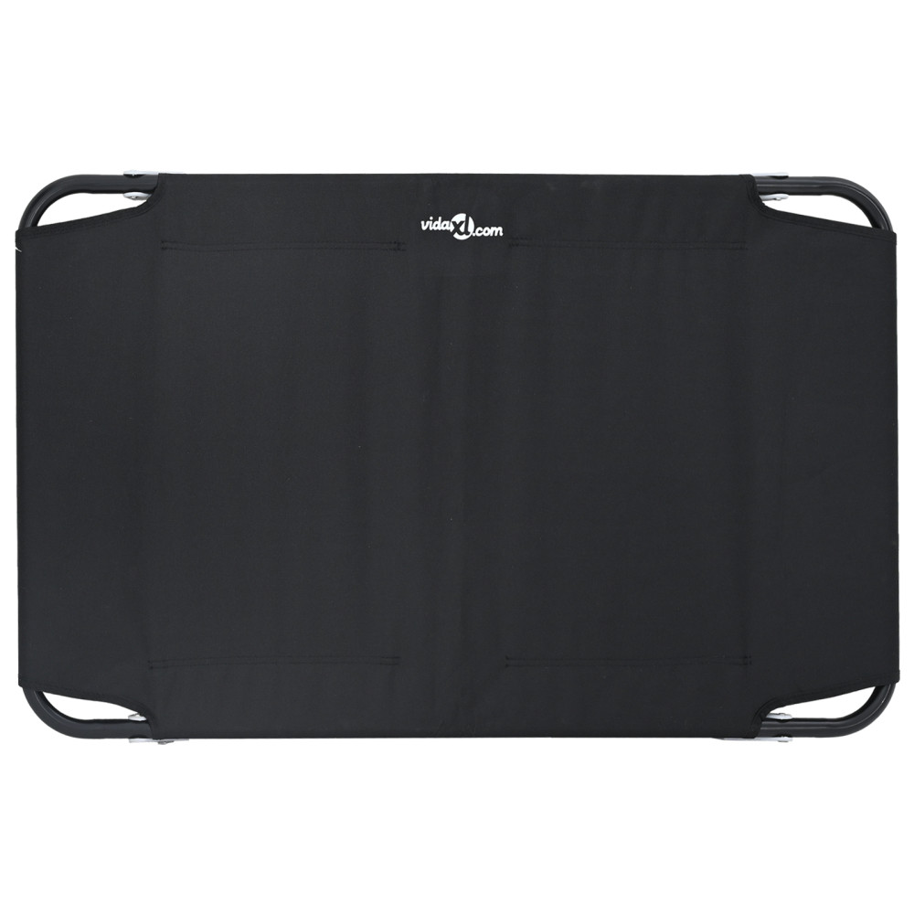 Produktbild för Hundsäng Svart 90 x 55 x 18 cm Stål