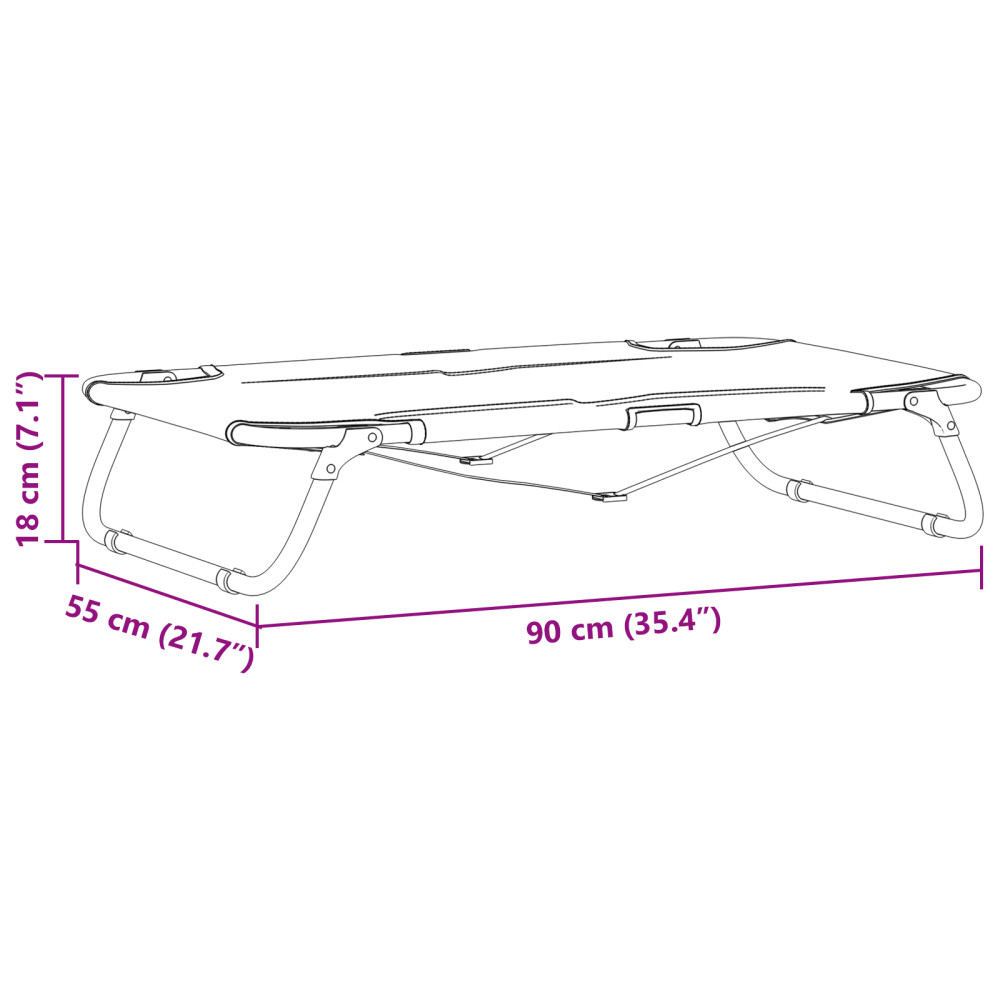 Produktbild för Hundsäng Svart 90 x 55 x 18 cm Stål