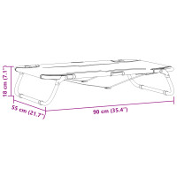 Produktbild för Hundsäng Svart 90 x 55 x 18 cm Stål