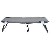 Produktbild för Hundsäng Ljusgrå 70 x 46 x 18 cm Stål