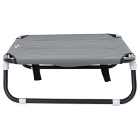 Produktbild för Hundsäng Ljusgrå 70 x 46 x 18 cm Stål