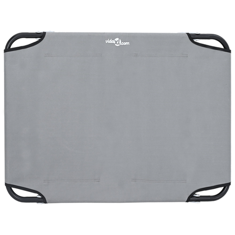 Produktbild för Hundsäng Ljusgrå 70 x 46 x 18 cm Stål