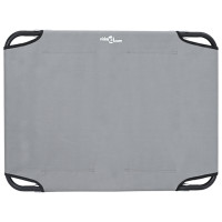 Produktbild för Hundsäng Ljusgrå 70 x 46 x 18 cm Stål