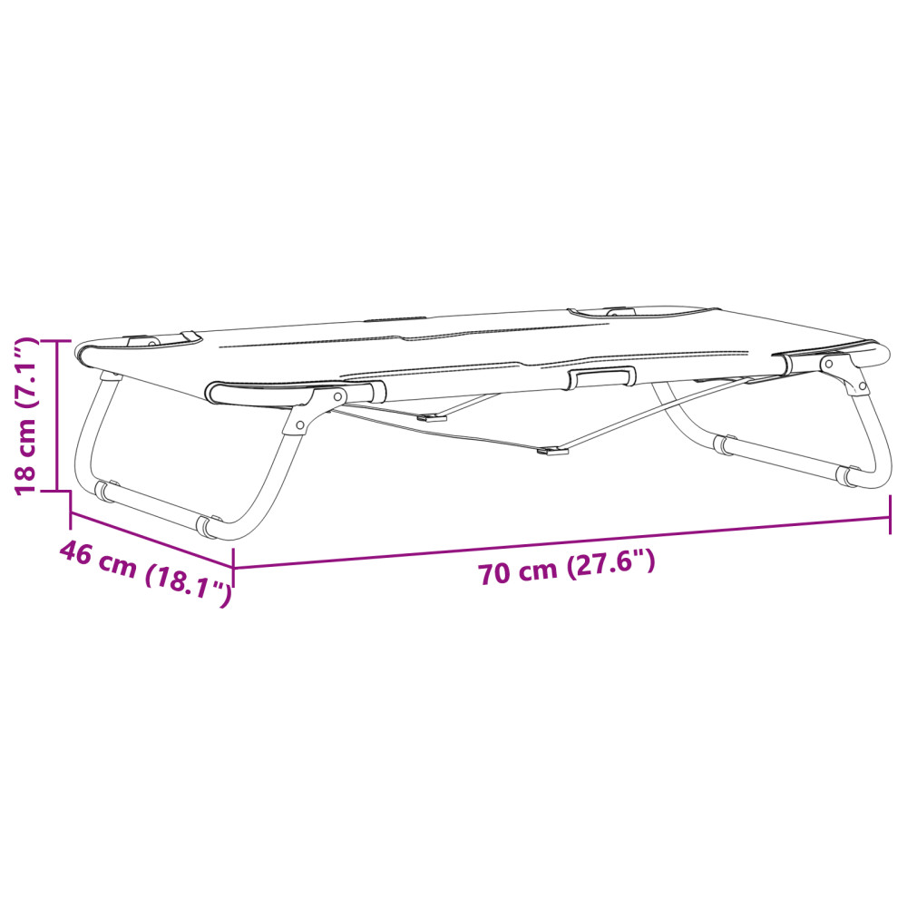 Produktbild för Hundsäng Ljusgrå 70 x 46 x 18 cm Stål