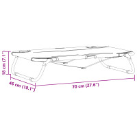 Produktbild för Hundsäng Ljusgrå 70 x 46 x 18 cm Stål