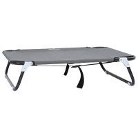 Produktbild för Hundsäng Ljusgrå 80 x 55 x 18 cm Stål