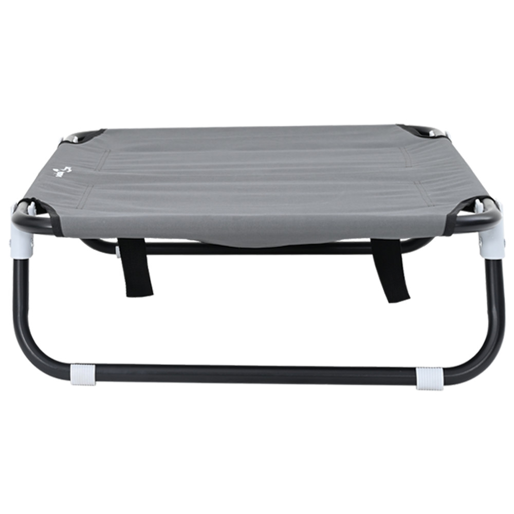 Produktbild för Hundsäng Ljusgrå 80 x 55 x 18 cm Stål
