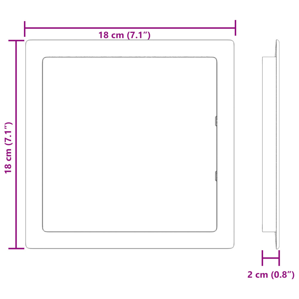 Produktbild för Åtkomstpaneler 2 pcs Vit 15 x 15 cm ABS Plast