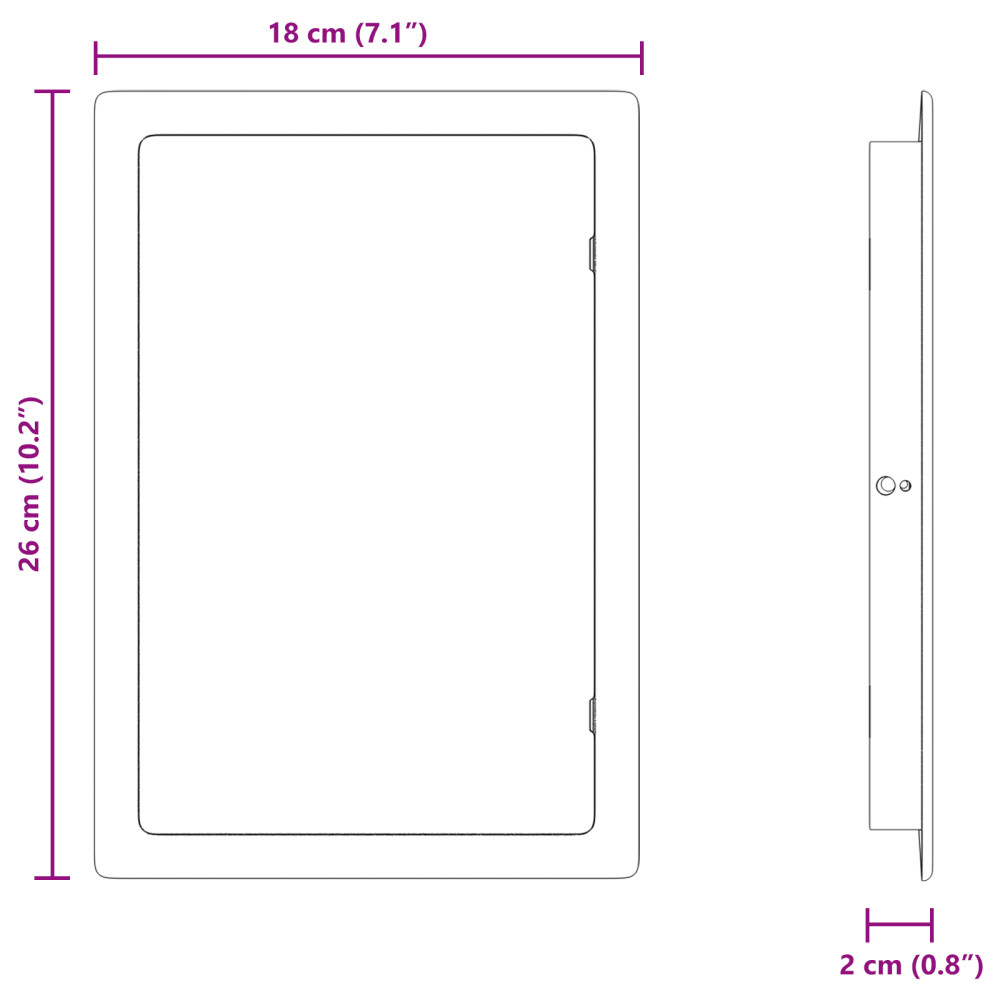 Produktbild för Åtkomstpaneler 2 pcs Vit 15 x 23 cm ABS Plast