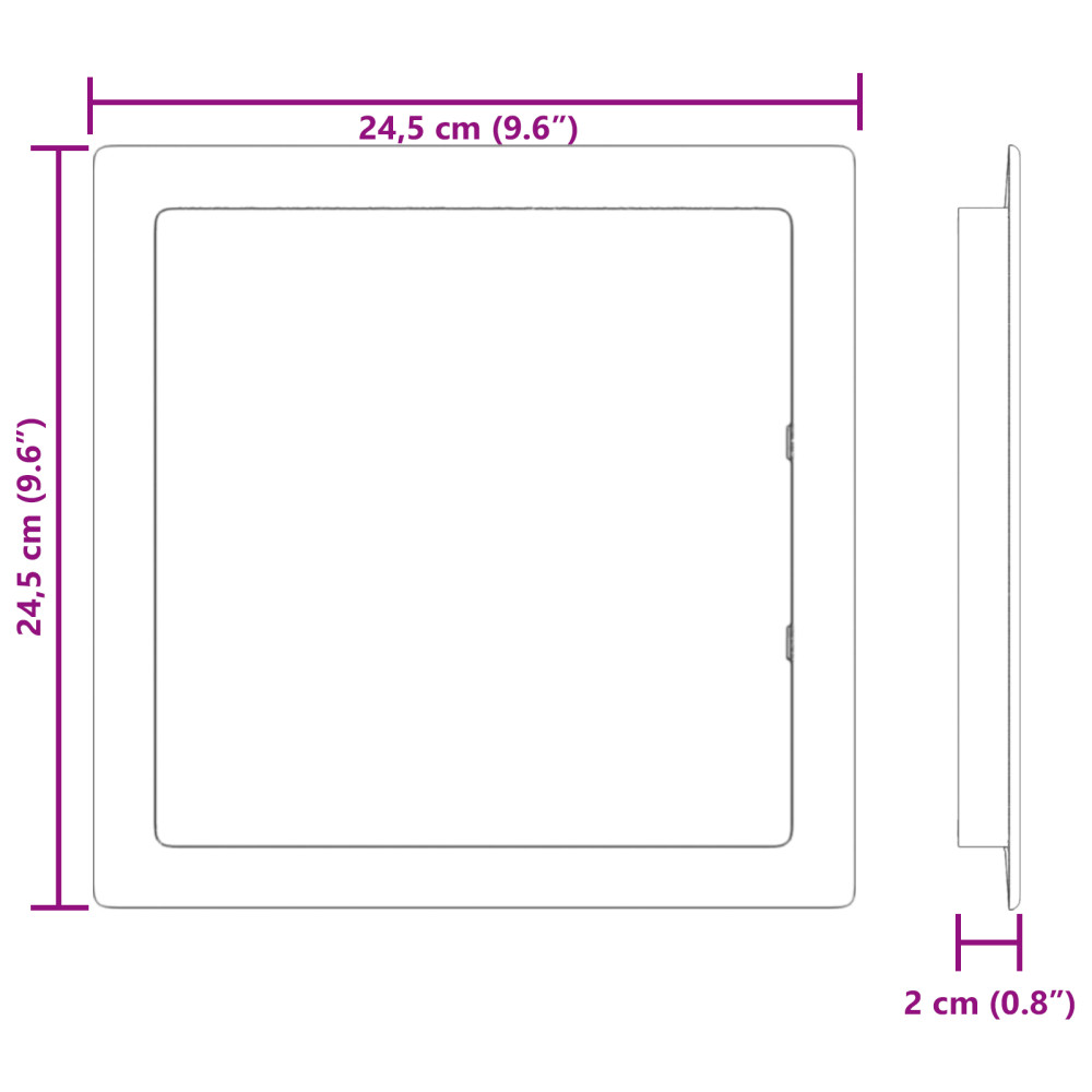 Produktbild för Åtkomstpaneler 2 pcs Vit 20 x 20 cm ABS Plast