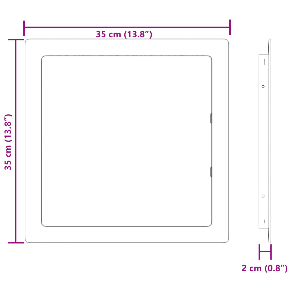 Produktbild för Åtkomstpaneler Vit 30 x 30 cm ABS Plast